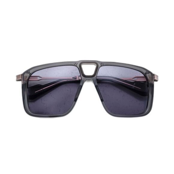 Jacques Marie Mage Savoy Square Aviator Acetate Gray/Rose Gold Sunglasses - Picture 1 of 10